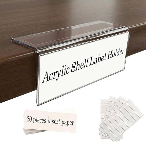 Acrylic shelf label holder - acrylic,
