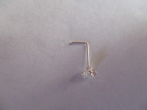 Sterling silver nose stud - sterling,